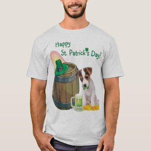 Adorable Jack Russell Puppy St Patrick’s Day T-Shirt