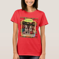 Adorable Jack Russell Terrier puppies in a Christm