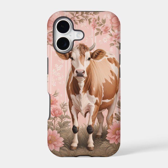 Adorable Jersey Cow Pink Floral (Back)