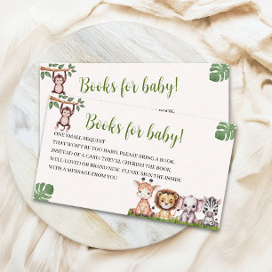 Adorable Jungle Animals for Baby Shower boy Enclosure Card