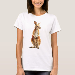 Adorable Kangaroo Joey Watercolor Illustration T-Shirt