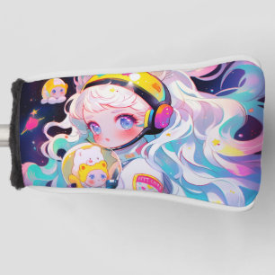 Adorable Kawaii Anime Girl in Space Golf Head Cover