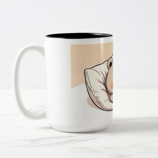"Adorable kawaii bear Two-Tone Coffee Mug (Left)