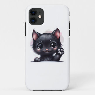 Adorable Kawaii Black Cat Case-Mate iPhone Case