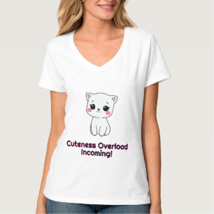 Adorable Kawaii Cat Drawing T-Shirt