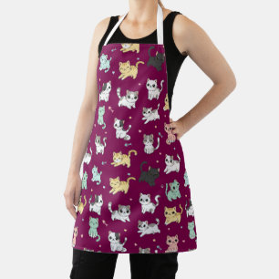 Adorable Kawaii Cats Pattern Apron