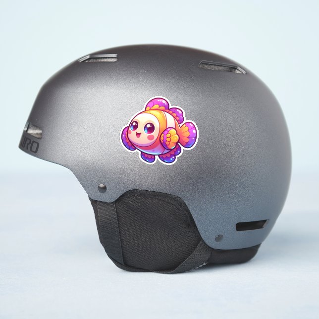 Adorable Kawaii Clownfish with Bright Colours (Helmet Side)