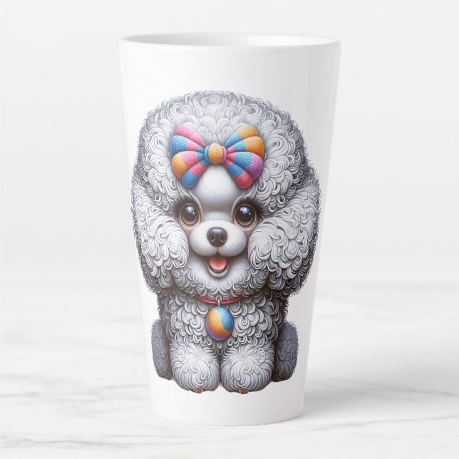 Adorable Kawaii Fantasy Dragon Latte Mug (Front)