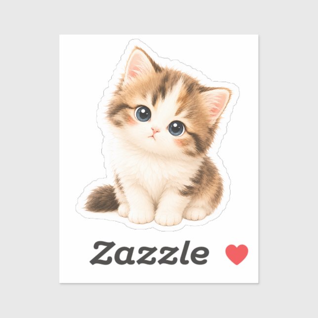Adorable Kawaii Kitten Sticker (Sheet)