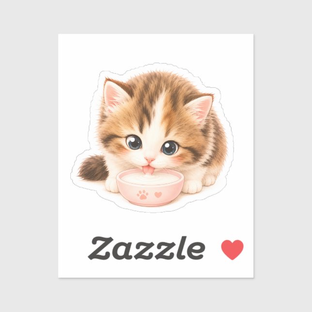 Adorable Kawaii Kitten Sticker (Sheet)