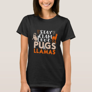 Adorable Keep Calm Love Pugs And Llamas idea T-Shirt