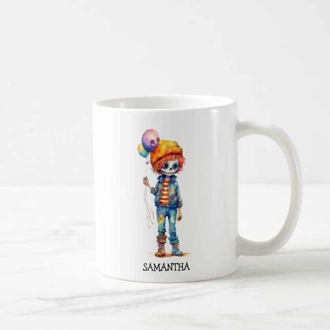 Adorable Kid Zombie - Cute Halloween (2) Coffee Mug (Right)