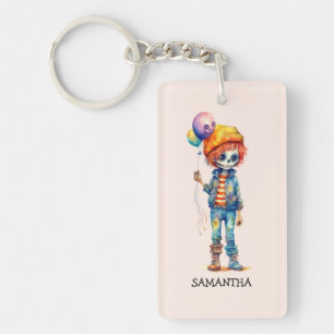 Adorable Kid Zombie - Cute Halloween (2) Key Ring