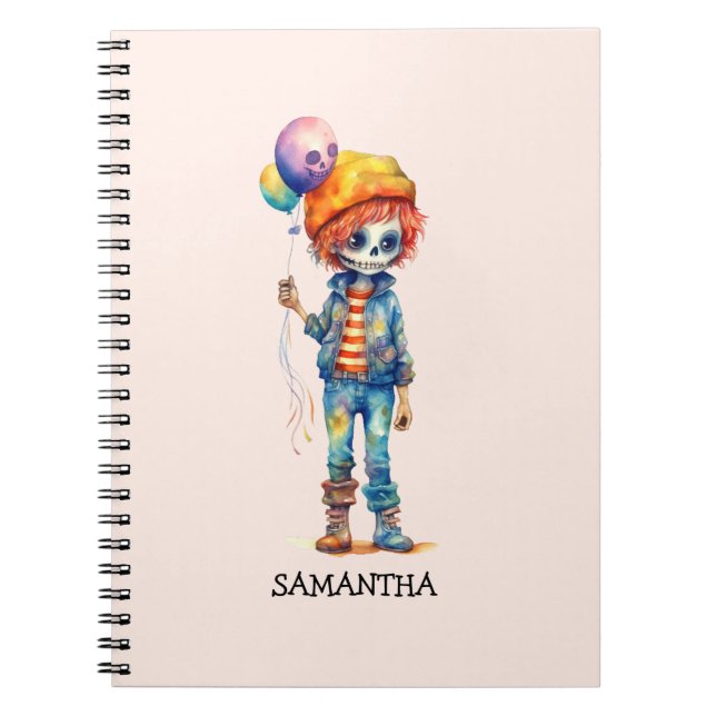 Adorable Kid Zombie - Cute Halloween (2) Notebook (Front)