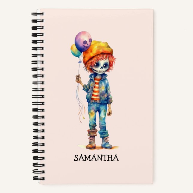 Adorable Kid Zombie - Cute Halloween (2) Notebook (Front)