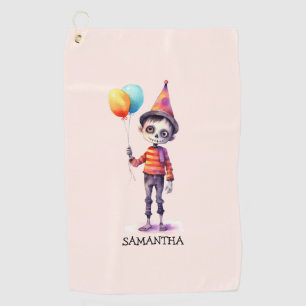 Adorable Kid Zombie - Cute Halloween (4) Golf Towel