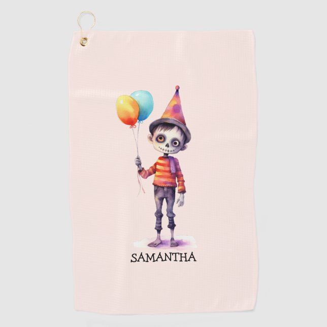Adorable Kid Zombie - Cute Halloween (4) Golf Towel (Front)