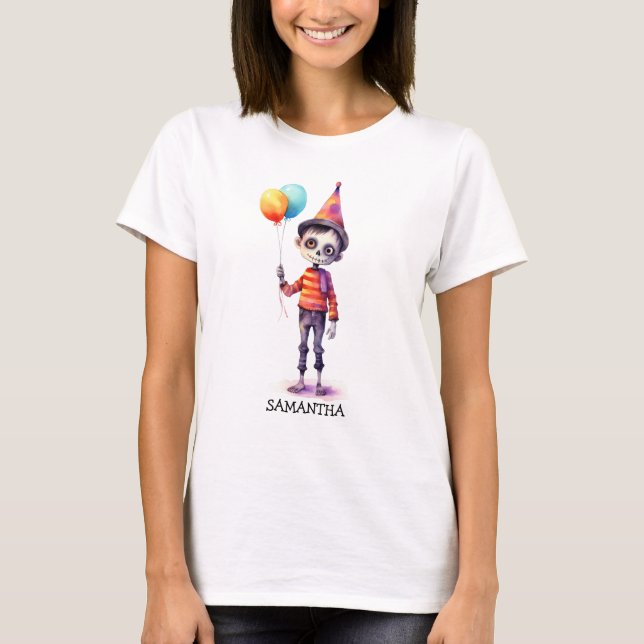 Adorable Kid Zombie - Cute Halloween (4) T-Shirt (Front)