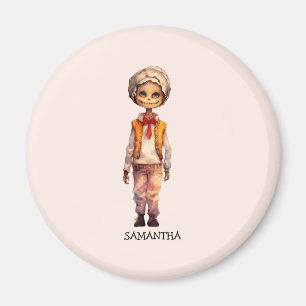 Adorable Kid Zombie - Cute Halloween Magnet