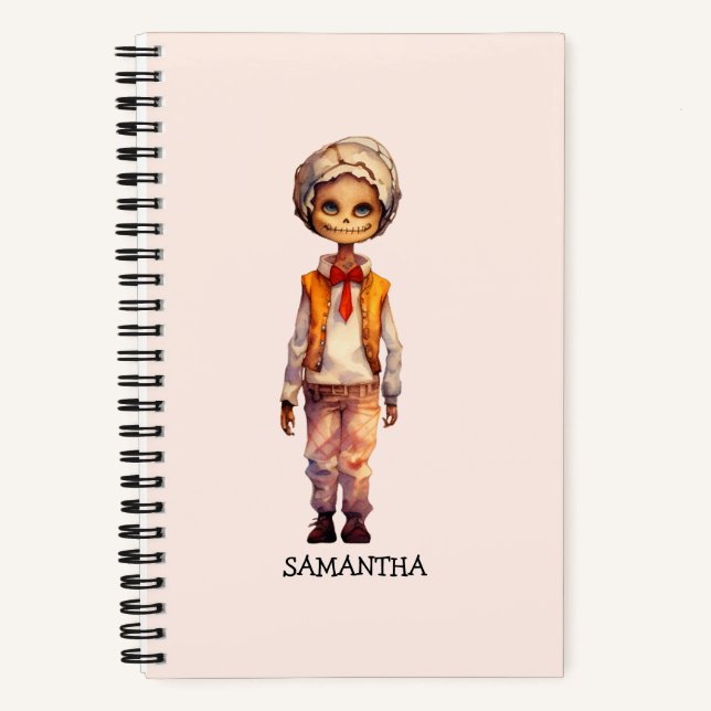Adorable Kid Zombie - Cute Halloween Notebook (Front)