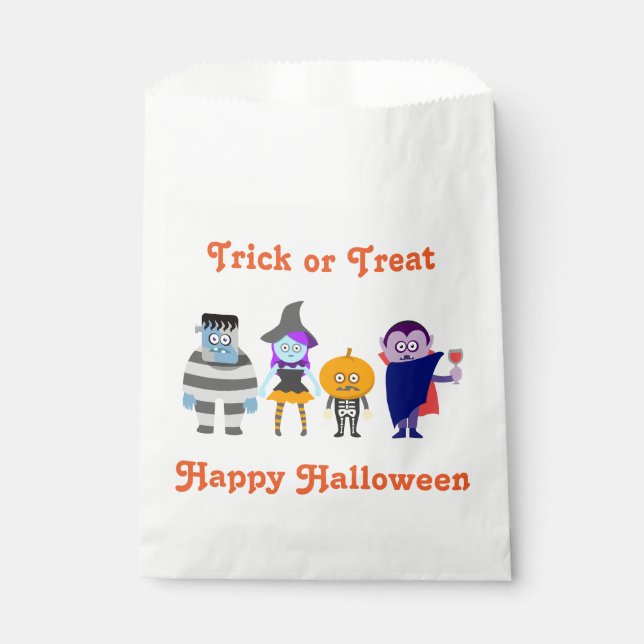 Adorable Kids Halloween Costume Party Favour Bags (Front)