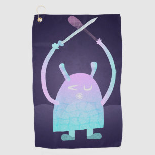 Adorable Kids Monster Character Golf Towel