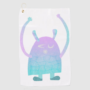 Adorable Kids Monster Character Golf Towel