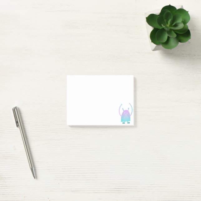 Adorable Kids Monster Character Post-it Notes (Office)