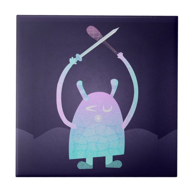 Adorable Kids Monster Character Tile (Front)