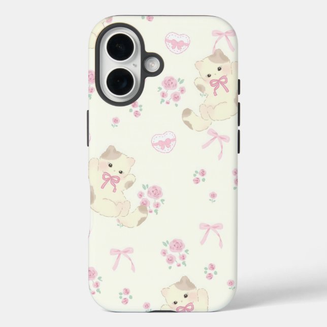 Adorable Kitten Bow Wallpaper Case-Mate iPhone Case (Back)