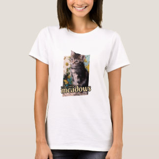 Adorable Kitten Lets Take a Walk In The Meadows T-Shirt