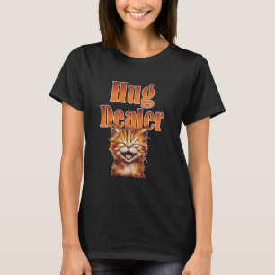 Adorable Kitten with Huge Smile Hug Dealer for Cat T-Shirt