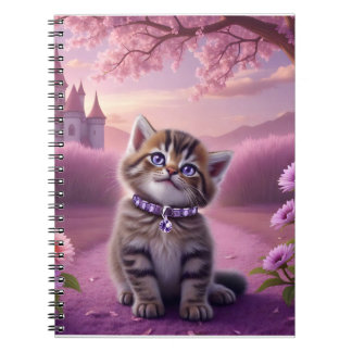 Adorable Kitten with Sparkly Collar Notebook