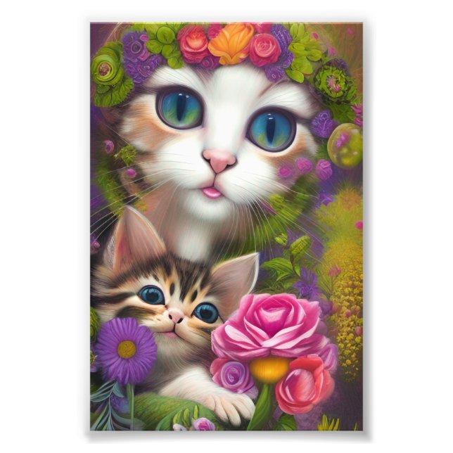 Adorable Kittens 8 Photo Print (Front)