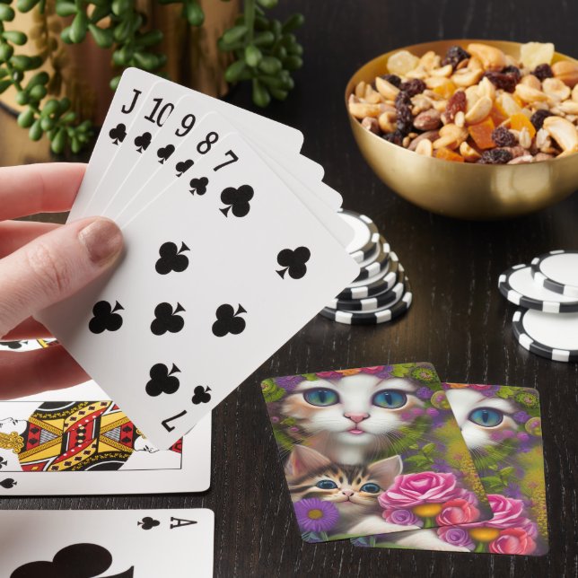 Adorable Kittens 8 Playing Cards (In Situ)