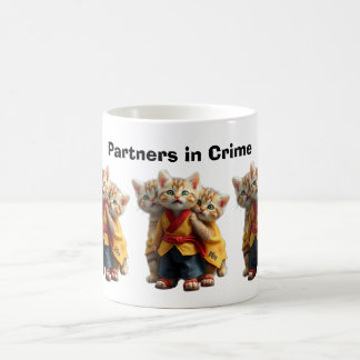 🐱 Adorable Kittens in Matching Outfits - Cute Cat Coffee Mug