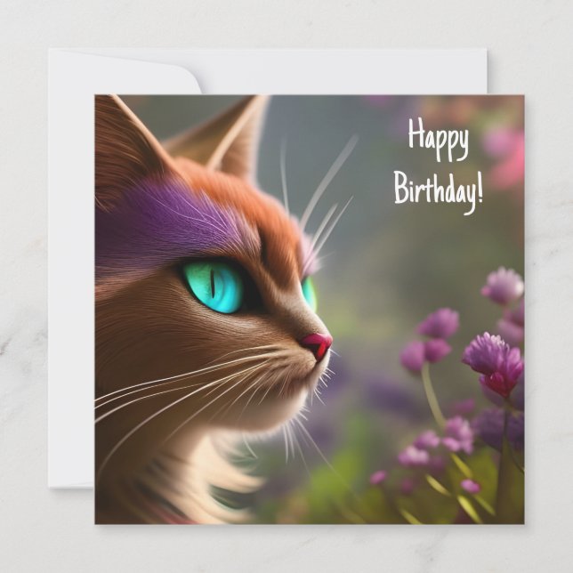 Adorable Kitty cat, Turquoise Eyes  (Front)