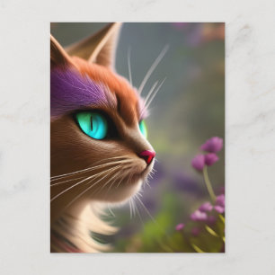 Adorable Kitty cat, Turquoise Eyes  Postcard