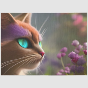 Adorable Kitty cat, Turquoise Eyes Tissue Paper