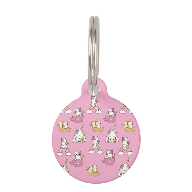 Adorable Kitty Cats Pet Tag (Front)