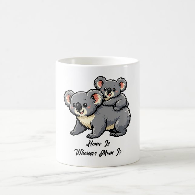 Adorable Koala Mum and Joey Coffee Mug (Center)