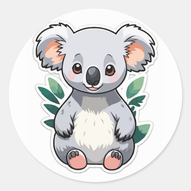 Adorable Koala Sticker - Cuddly Australian Icon (Front)