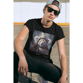 Adorable koala wearing cute hat cusomizable T-Shirt