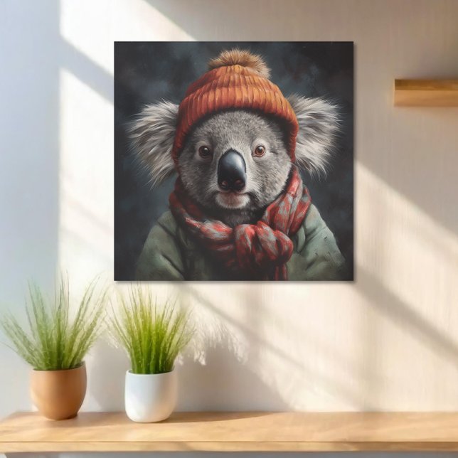 Adorable koala wearing cute orange hat  poster (Creator Uploaded)