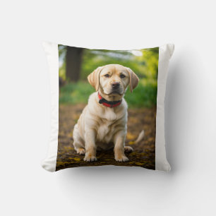 Adorable Labrador Dog Illustration – Cute Puppy Cushion