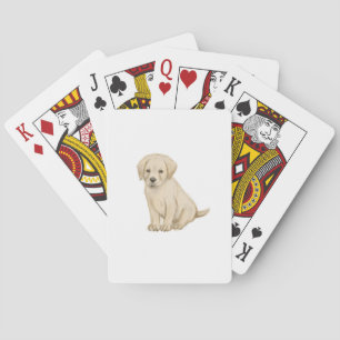 Adorable labrador puppy sketch playing cards