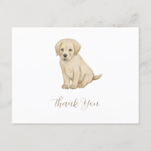 Adorable labrador puppy sketch postcard