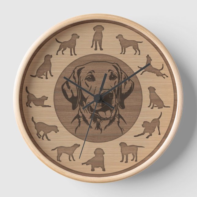 Adorable Labrador Retriever Dog Lover Home Decor Clock (Front)