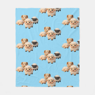 Adorable Lambs  Fleece Blanket