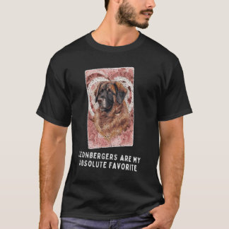 Adorable Leonbergers Dog Heart Design T-Shirt